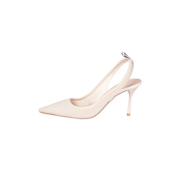 Miu Miu Shoes - MIU MIU White Mesh Slingback Heels Size 37